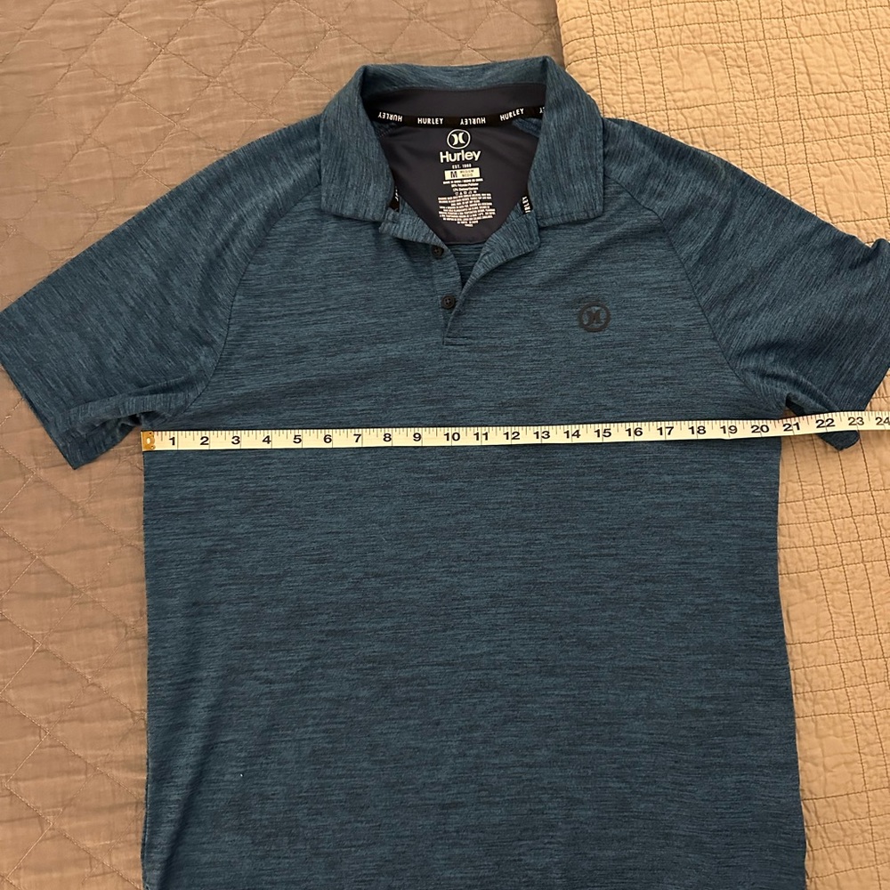 Hurley Blue Polo Shirt with Classic Collar